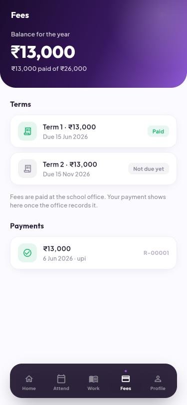 Fees in the parent app